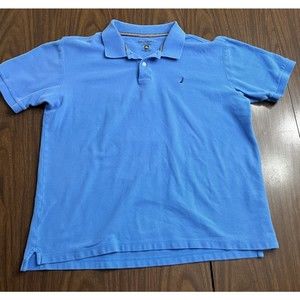 VTG Nautica Men's Sz XL Blue Classic Fit Polo Shirt Collared Embroidery Logo